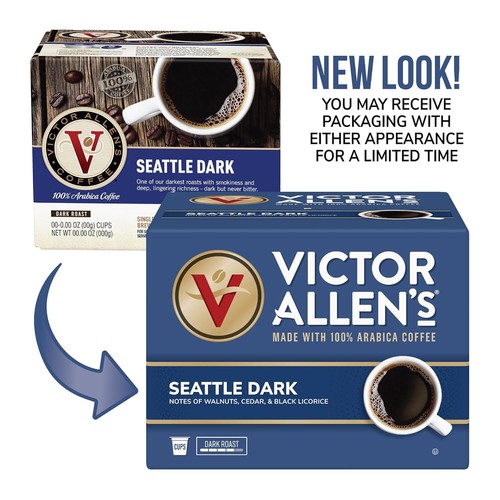 Victor Allen Seattle Dark Roast Coffee Pods 42 Count Single Serve K Cups - Picture 5 of 10