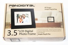 Pandigital PAN3502W02 3.5" Digital Photo Picture Frame Black Mint in Box