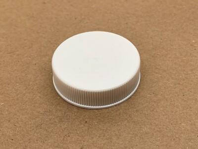 (24-Pack) 1-3/8'' Diameter Threaded White Plastic Bottle Caps