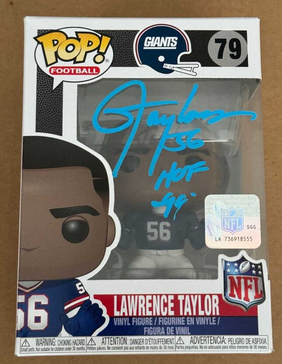 Lawrence Taylor- Autographed Signed Funko Pop W/Hof99 PSA/DNA COA Authentic New York Giants 