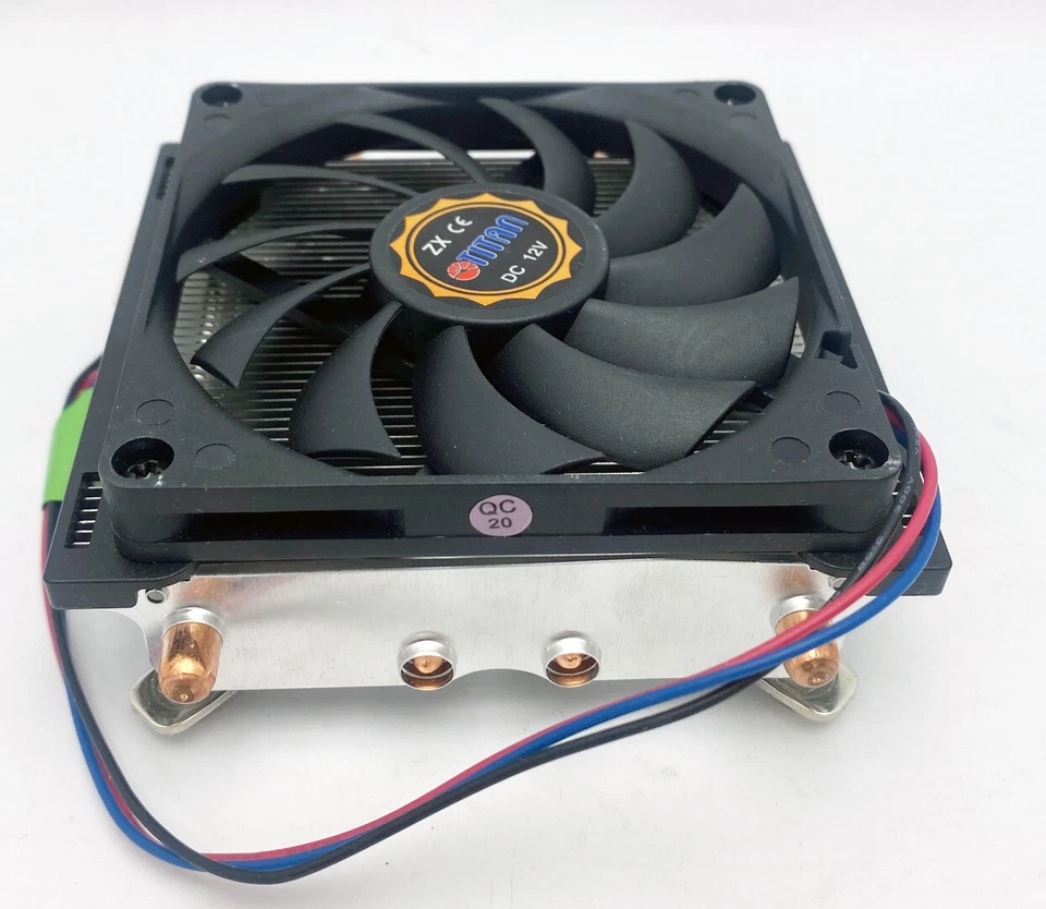 Titan 1U/2U Intel LGA 775 Low Profile 80mm CPU Cooler + 2x Heatpipes Copper Base - Image 4 of 4