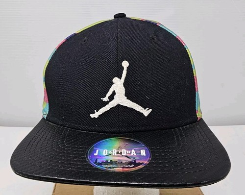 Nike Air Jordan True Jumpman Hat Cap Snapback Camo Rainbow Splatter Pattern