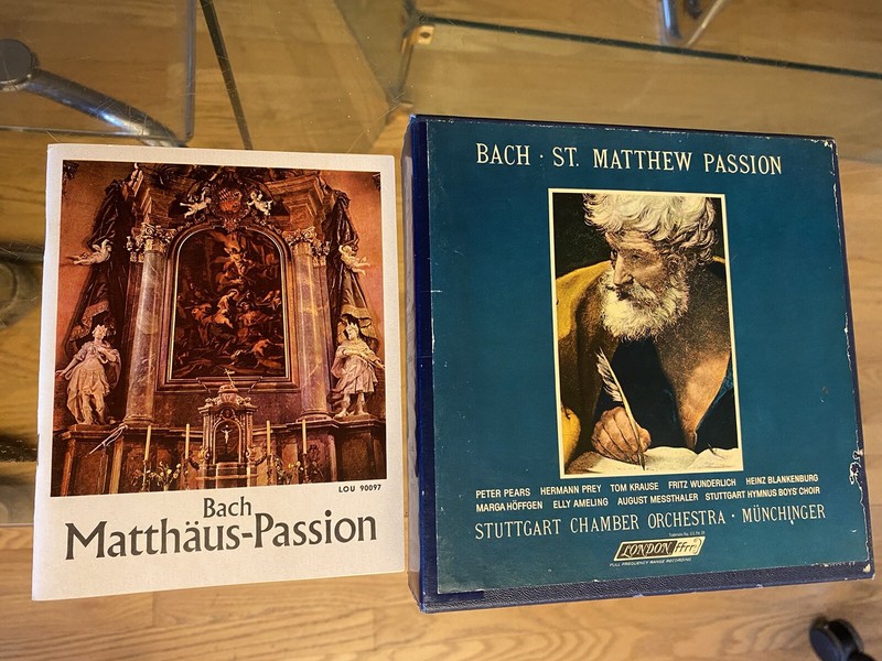 Bach St. Matthew Passion reel to reel 7.5ips 2 Reels + Libretto 