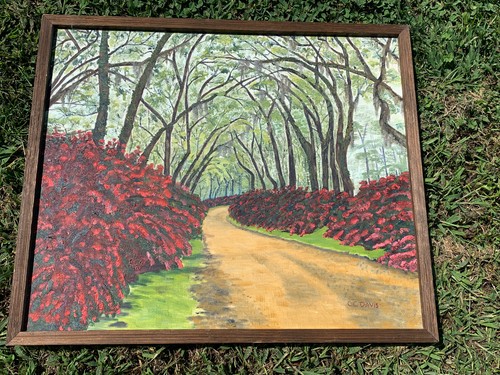 OOAK Oil Painting Wilmington NC Azalea Festival Art Charleston SC Davis ❤️sj8m - Picture 3 of 11