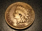 1859 Copper Nickel Indian Head Cent Fine Detail #3