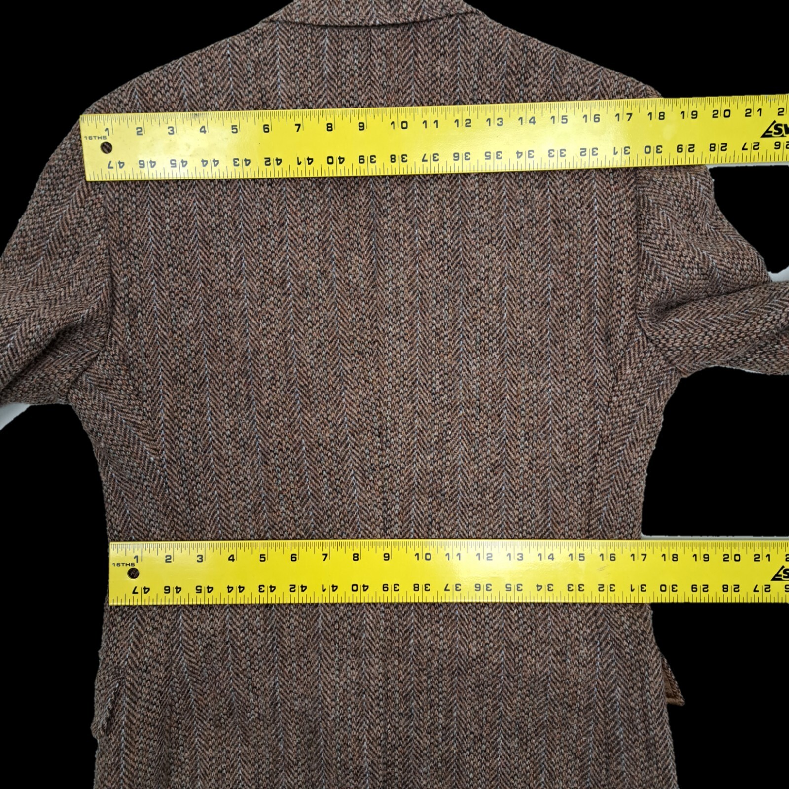 Harris Tweed Mens Hunting Horn Sport Coat Herringbone Brown 2 Button Size 38R eBay