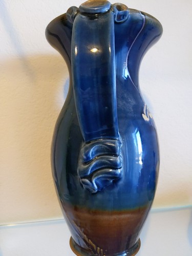 Vintage Signed Marshall Pottery Pitcher Decanter Carafe - Picture 7 of 10