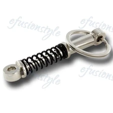 Car Parts Racing Coilover Suspension Spring Shock Keychain Keyring key Fob Black