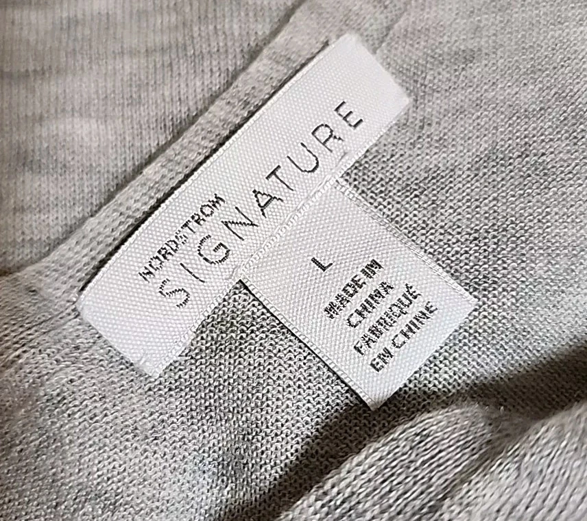 Camiseta sin mangas Nordstrom Signature mezcla de lino cachemir tejida talla L dobladillo asimétrico Foto 3 de 4