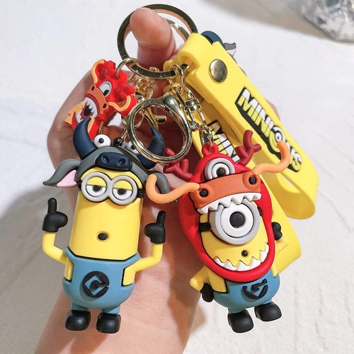 Anime Minions Keychain 12 Chinese Zodiac Series – Cute Cartoon Key Ring Gift