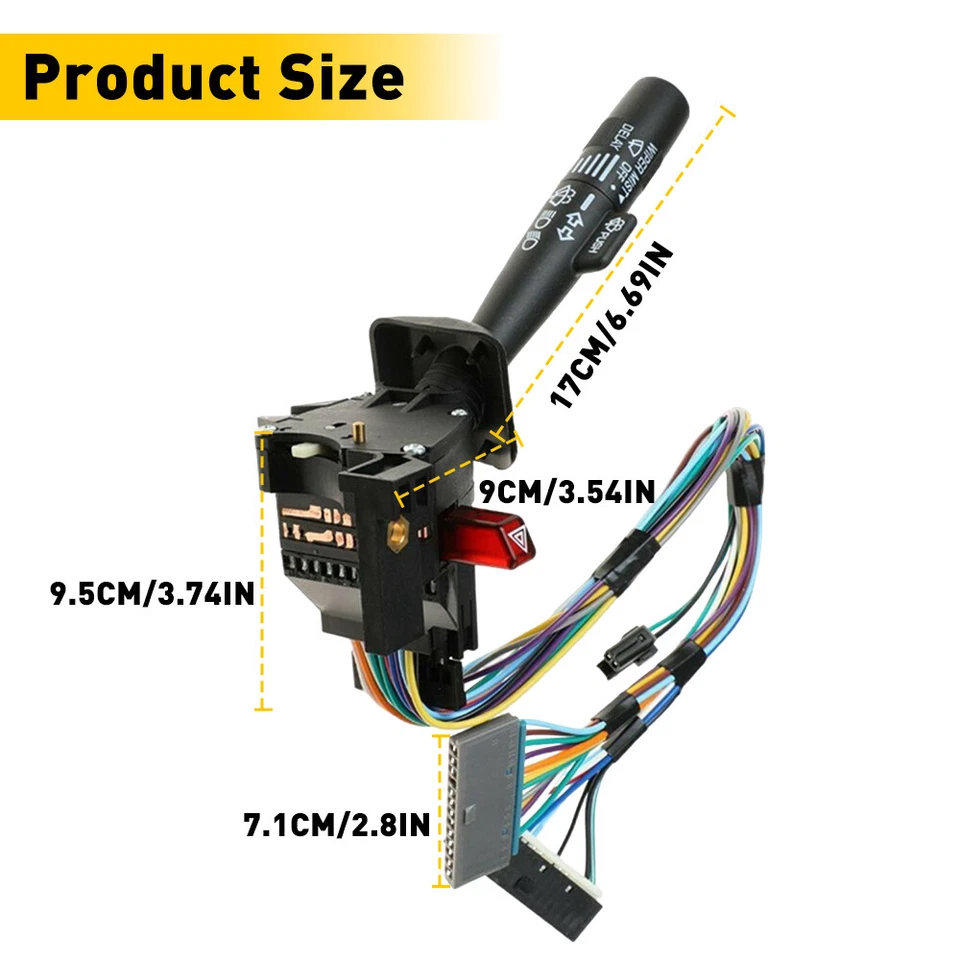 For Chevrolet GMC C1500 K1500 C2500 K2500 C3500 1995-1999 Turn Signal Switch US - Image 3 of 4