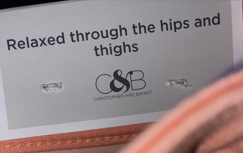 Christopher & Banks 6 NWT SKIMMER Crop Pants relaxed Fit High rise Coral 5295 - Picture 7 of 9