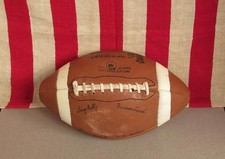Vintage King Official Leather Football w/Laces Staubach,L.Kelly,N.Snead,Petitbon