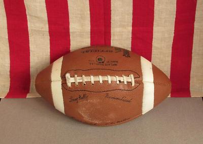 Vintage King Official Leather Football w/Laces Staubach,L.Kelly,N
