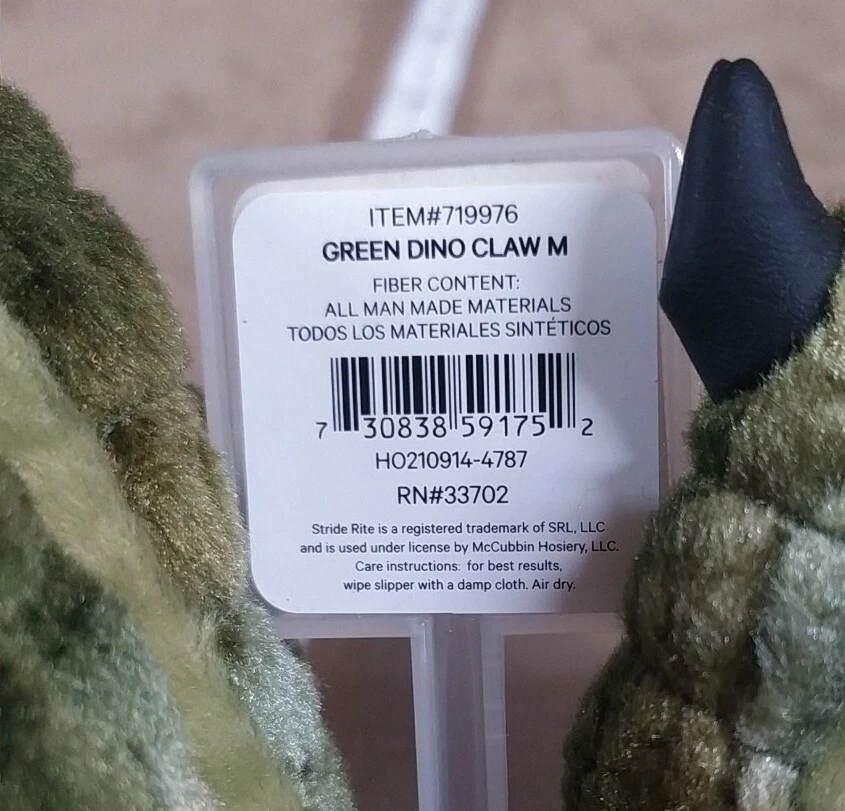 Zapatillas Stride Rite Green Dino Claw talla mediana 9/10 para niños Foto 2 de 4