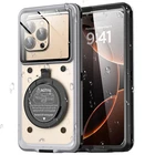 For iPhone 17 16 15 Pro Max Waterproof Case Diving Self Checking Full Body Cover