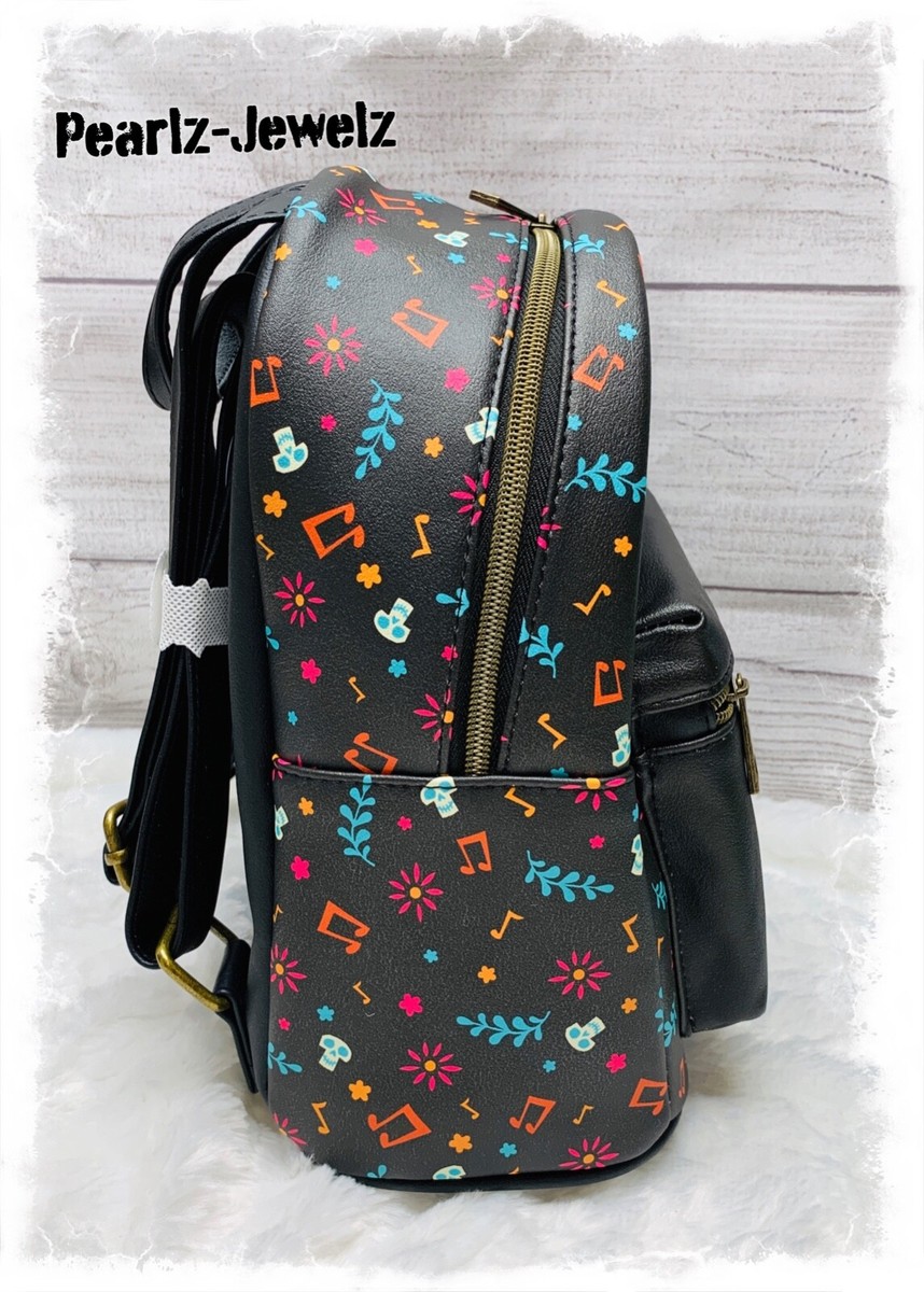 Loungefly Disney Pixar Coco Miguel Music Black Mini Backpack  display picture 1