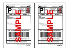 Self Adhesive white Paypal Mailing Shipping Labels Stickers  + Extra GIFT