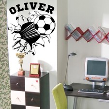 Personalised football Wall Sticker Boys Girls Vinyl Decal Home Decoration