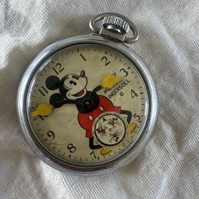 ※ Beegle Mickey Mouse Pocket Watch Mickey Mouse Pocket Watch | Vintage Pocket Watch
