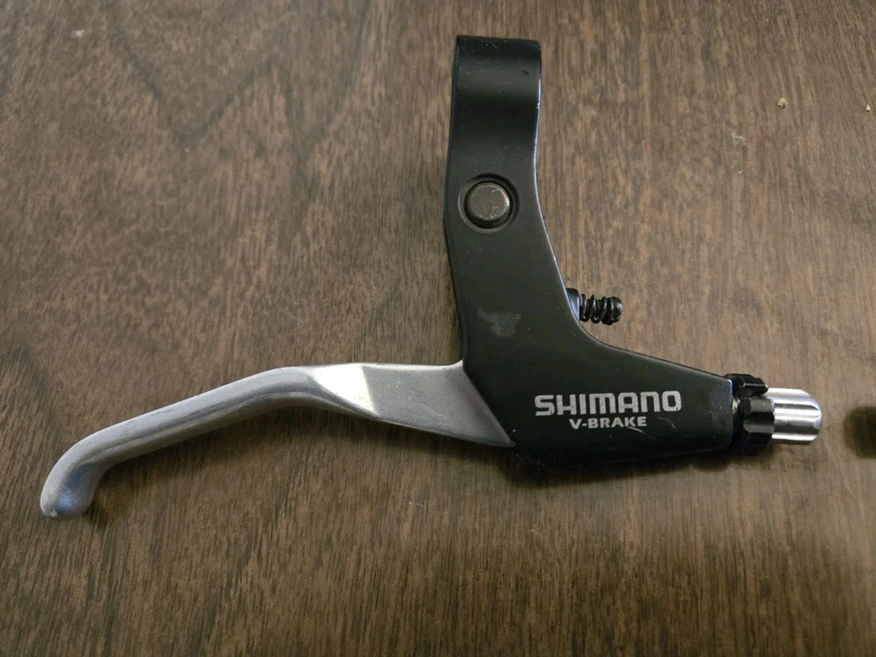 Juego de palancas de freno Shimano BL-M421 V-Brake izquierda y derecha plateadas/negras Foto 2 de 4