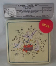 International Stoneware Marmalade Metal Gas Stove 4 Burner Covers NEW Geese