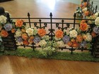 Rose Covered Corner Victorian Fence w/2 Garden Beds 1:12 dollhouse miniature #1 — photo 10