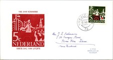 GOLDPATH: Netherlands cover 1963 to New Zealand first day CV908_P23