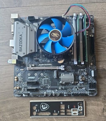 i7 8700 CPU 3.2GHz + B360M Bazooka Motherboard + 16GB DDR4 Ram Fan Tested Works 