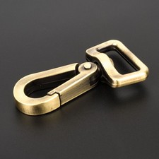 1 Inch Brushed Brass Designer Purse Lobster Clasp Swivel Snap Hook, 10 Pack