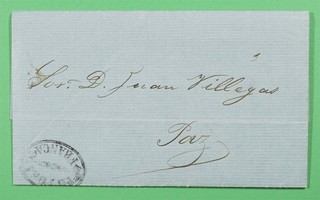 DR WHO 1865 BOLIVIA STAMPLESS F/L TO LA PAZ w36065