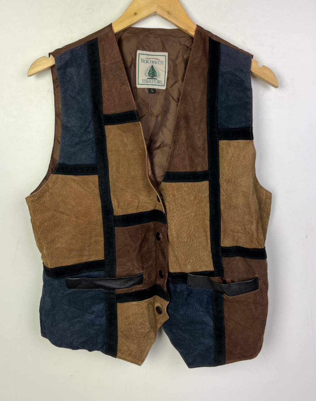 Real Suede Leather Waistcoat Vest Size L (fits like Medium) 40