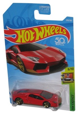 Hot Wheels HW Exotics 6/10 (2017) Red Aventador Miura Homage Toy Car 239/265