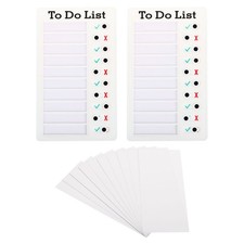 Checklist Board Set, 2Pcs Chore Chart Plan with Cardstock , White