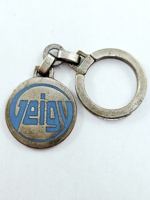 SCHLÜSSELANHÄNGER - GEIGY 60er Jahre - CHEMIE Apotheke LABORE - Metall LACKIERT Vintage