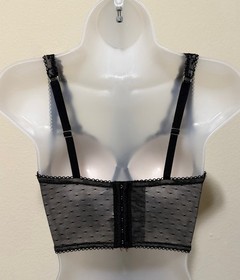 Victoria's Secret Dream Angels Lined Demi 34DD Black Lace 6 hook eye