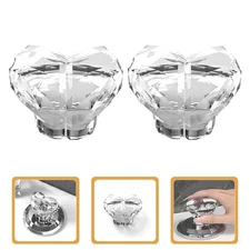 1 Pair Toilet Tank Buttons Love Heart Flush Bathroom Button Aid Press Buttons