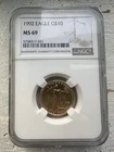 1992 Eagle $10 1/4 Ounce Gold Coin MS 69