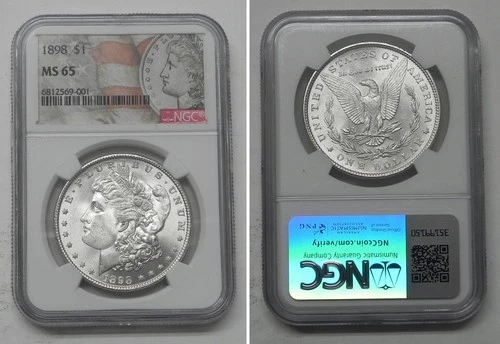 1898 Morgan Dollar, NGC MS65  #9001