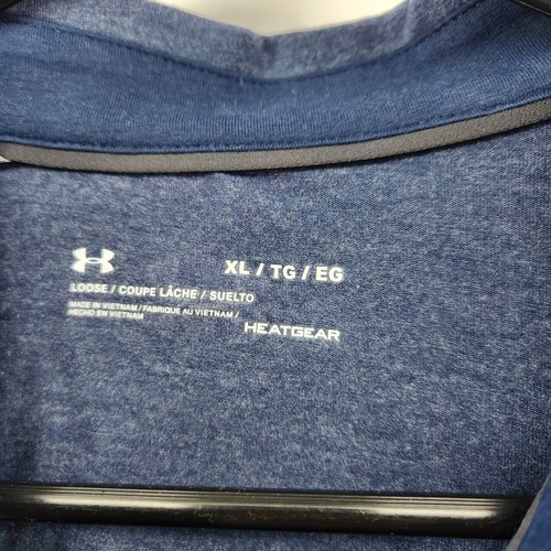 POLO UNDER ARMOUR LOOSE HEAT GEAR BLU NAVY MANICA CORTA XL - Foto 3 di 6