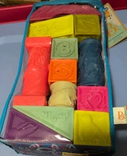 – Elemenosqueeze – Baby Blocks – 26 Soft Sort & Stack Blocks With Alphabet – ...