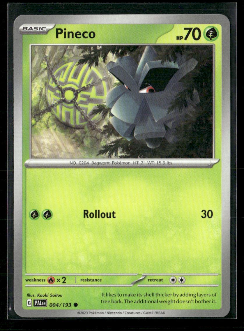 Pineco 004/193 Common Paldea Evolved Pokemon Near Mint