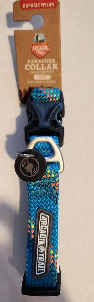 Collar para perro Arcadia Trail Rope Paracord PEQUEÑO-se adapta al cuello de 9,5 a 14 pulgadas-azul Foto 3 de 4