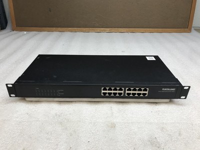 Intellinet 560993 16-Port Gigabit Ethernet PoE+ Switch with Power Cables