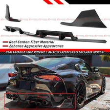 For 20-25 Supra A90 A91 MK5 K Style Carbon Fiber Rear Diffuser + AG Corner Spats