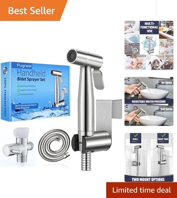 Elegant Handheld Bidet Sprayer Set -  Stainless Steel Eco-Friendly Design