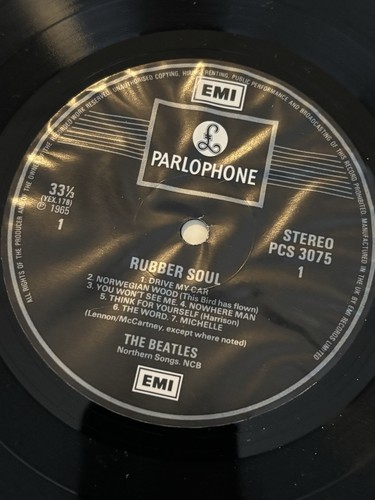 The Beatles Rubber Soul Rare 1984 UK EMI Parlophone Records PCS 3075 YEX.179 LP - Picture 5 of 8