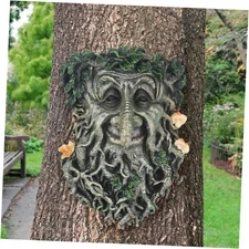 Tree Face Garden Statues Outdoor Decorations, Whimsical Old Man Face for Tree 