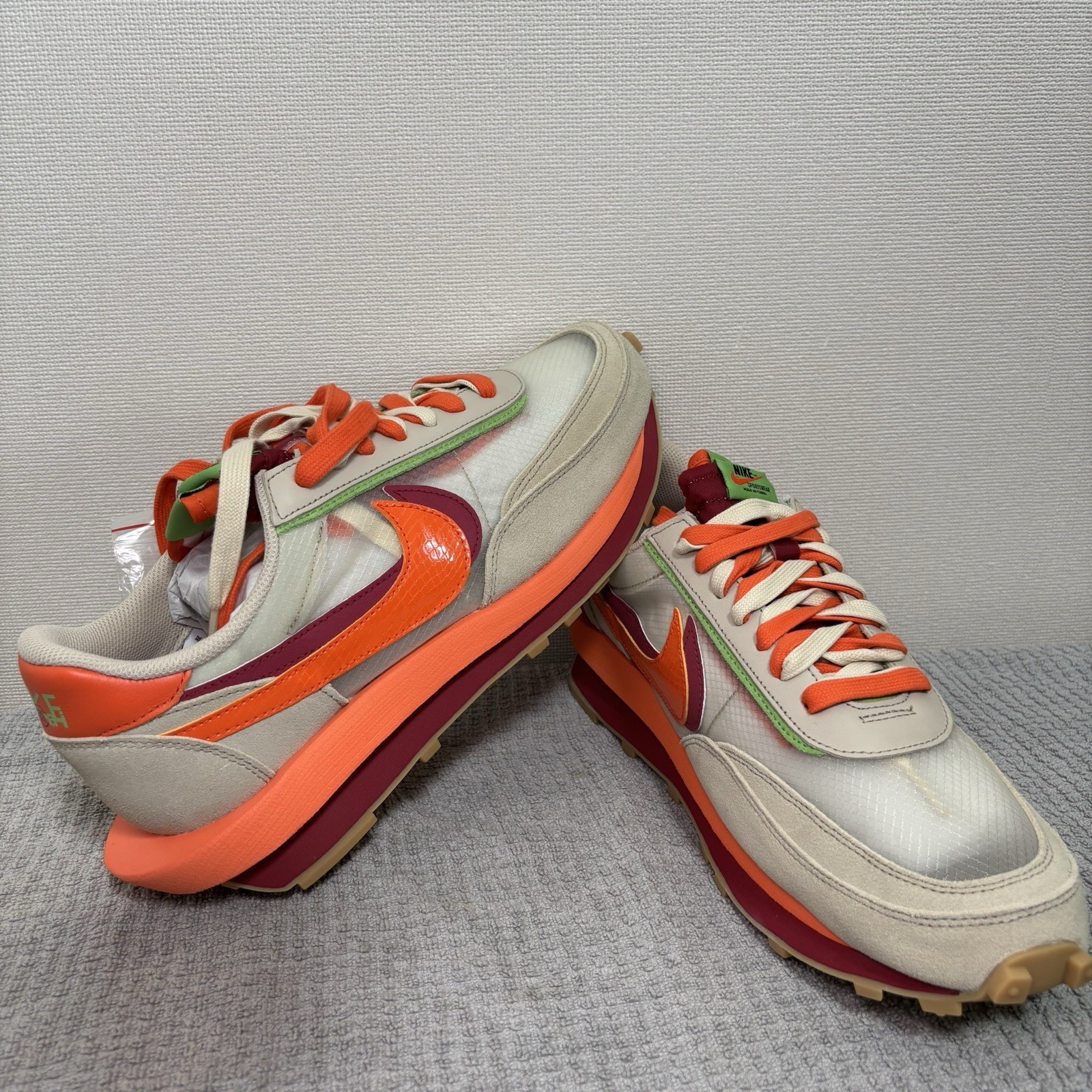 SACAI X NIKE Taglia 12 Nike sacai x Clot x LDWaffle Net arancione Blaze