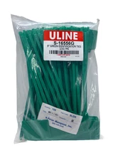 Identification Ties 2X3" Extra Large 9" long Green ULINE S-16556G 9LGR 100/Pack
